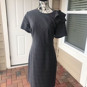 Short sleeve plaid dress.